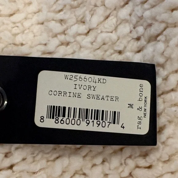 NWT rag & bone Textured Cream Sweater - Picture 5 of 6